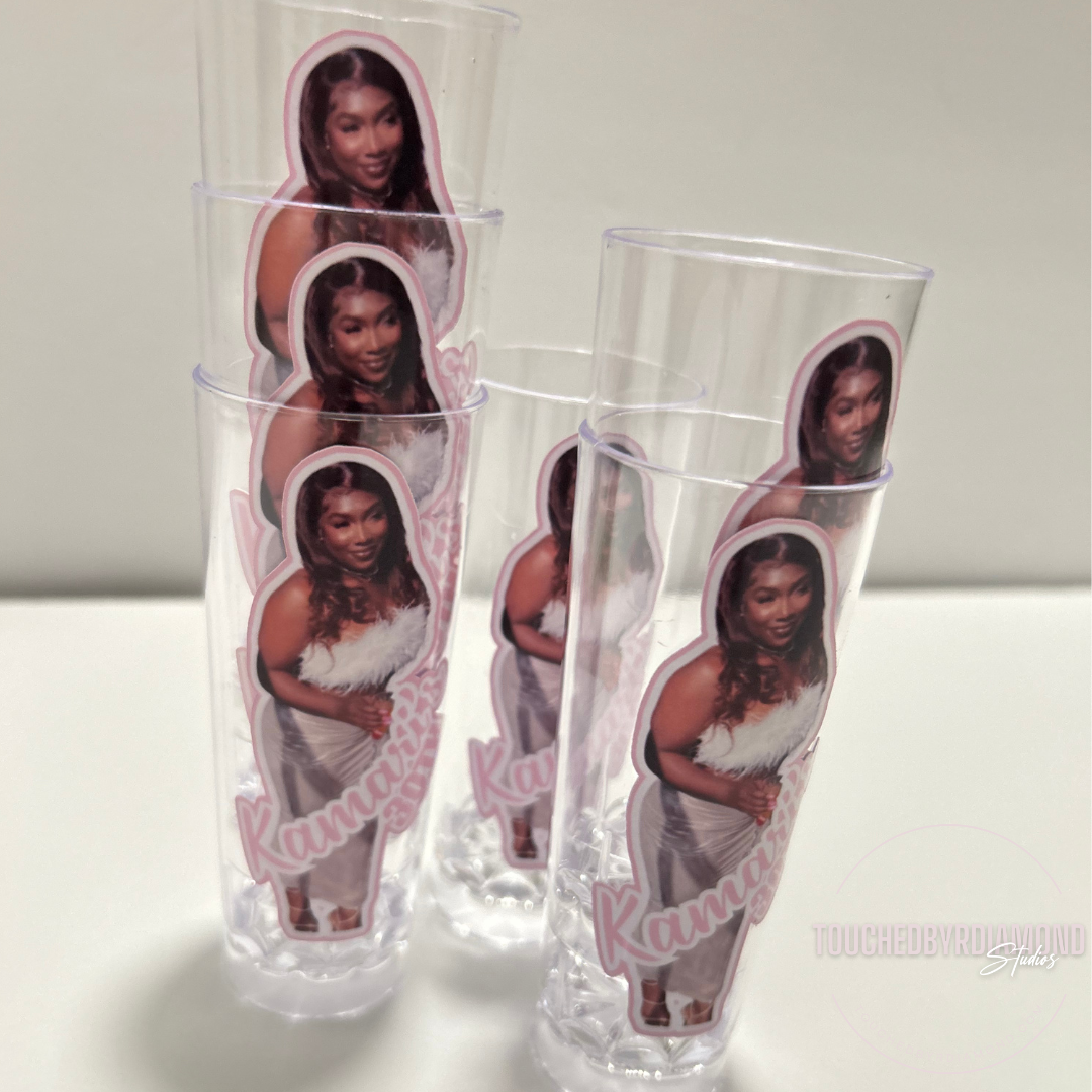 Custom Shot Glasses (Plastic) - Sold In Sets of 6